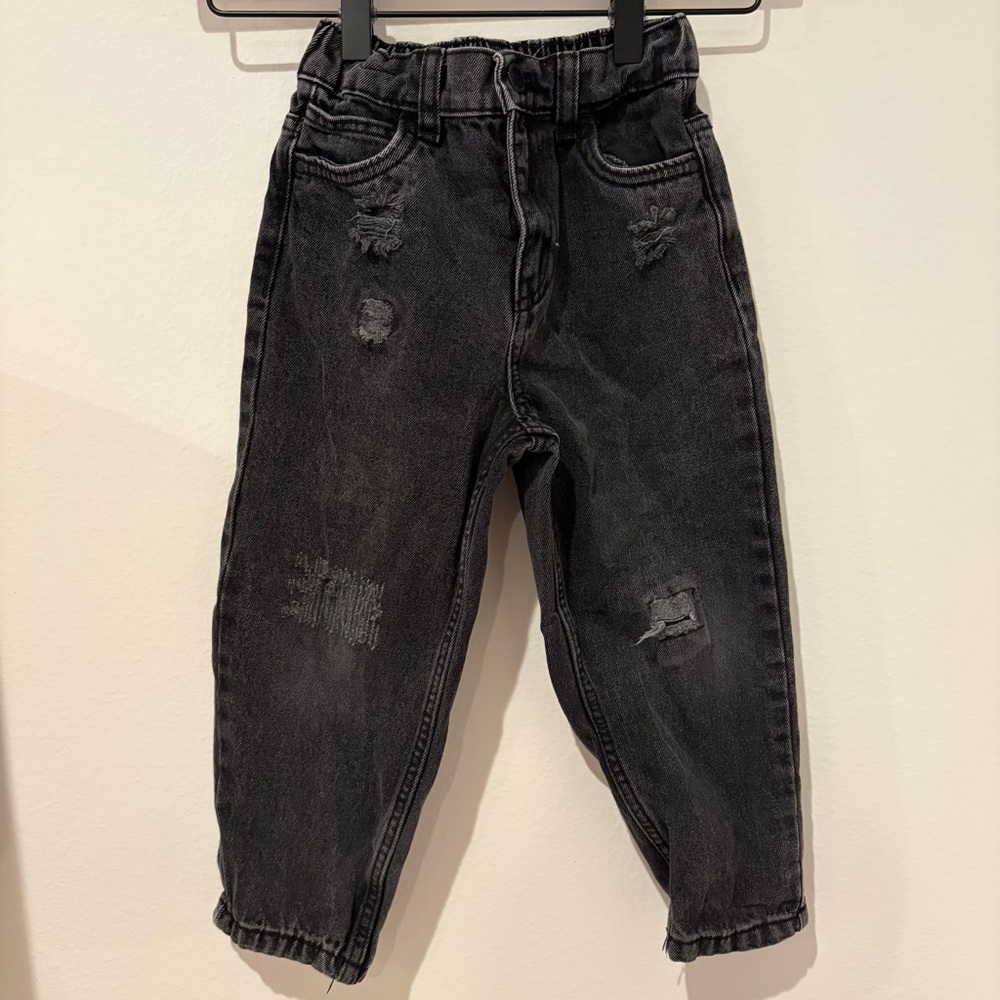 Cotton On Kids Distressed Black Jeans